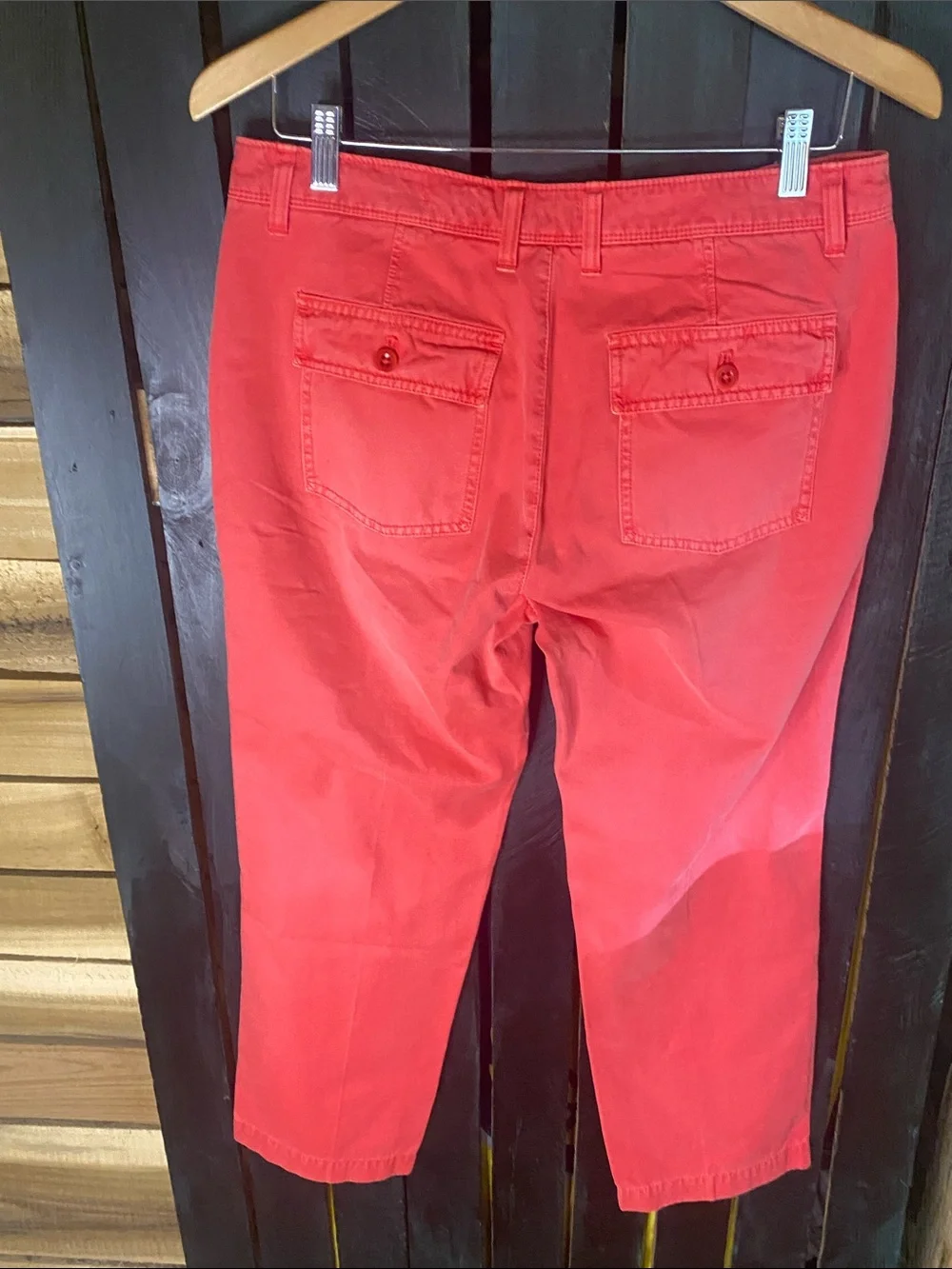 NWT J. Crew Women's pink Crop pants rear button Pockets size 6 inseam 26”
